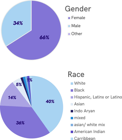 64f76e38befecd8fd8bd62f3_Diversity Pie Charts